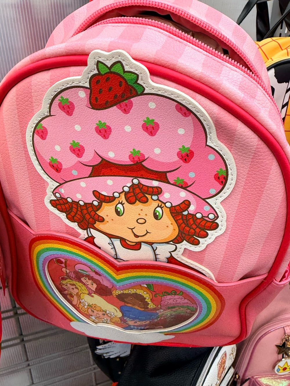 Pink Kids Backpack with Strawberry Character – Classic Cute Design